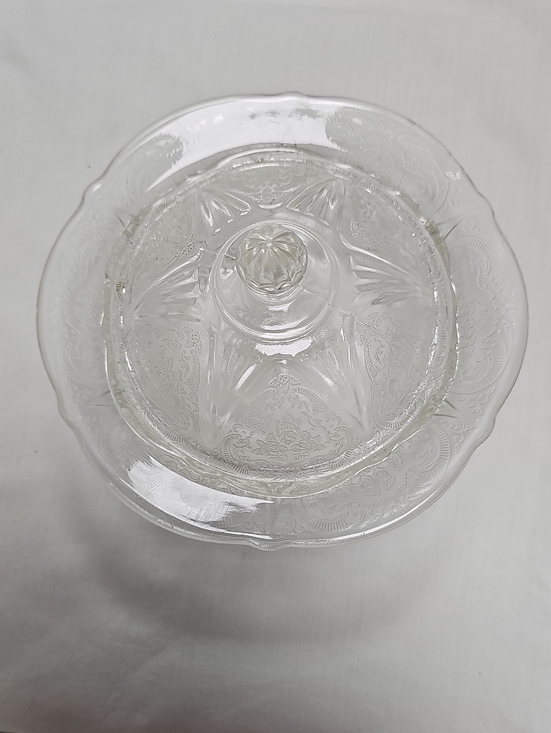 Hazel-Atlas Other - Hazel Atlas Royal Lace Pattern Glass Butter Dish